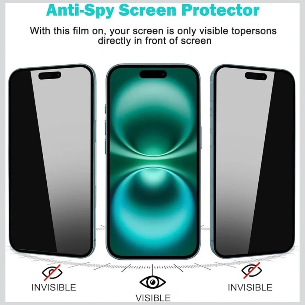 2 iPhone 16 Privacy Screen & Lens Protectors